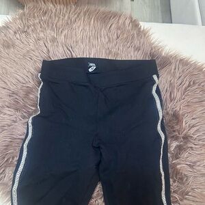 Zara Black high waisted shorts with Silver Accents